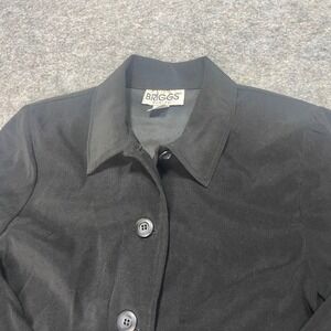Briggs Petite Black Button Down Jacket Career Office Blazer Small
